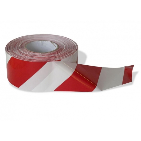 Vytyčovací páska červeno-bílá 75 mm x 250 m
