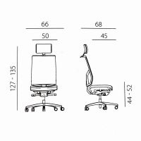 Kancelářské ergonomické křeslo Powerton Marie, šedé 6 (5)