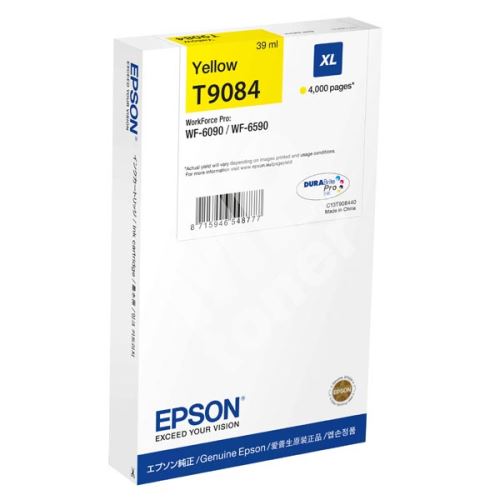 Cartridge Epson C13T908440, XL, yellow, originál 1