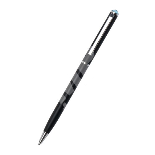 Kuličkové pero Art Crystella, Slim s modrým krystalem Swarovski, 13 cm 2