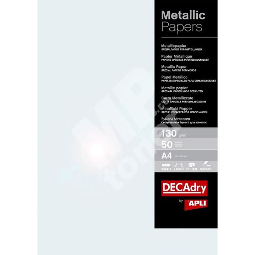 Papír metalický Apli, A4, 130g, perleťový 1