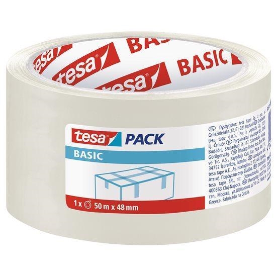 Balící páska Tesa Basic 58572, 48 mm x 50 m, průhledná