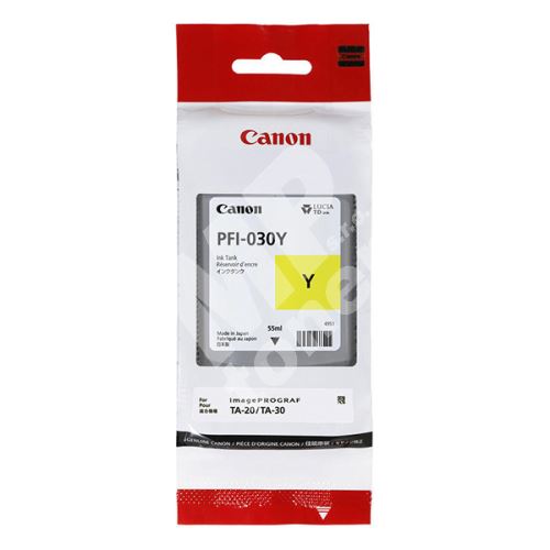 Cartridge Canon PFI-030Y, yellow, 3492C001, originál 1