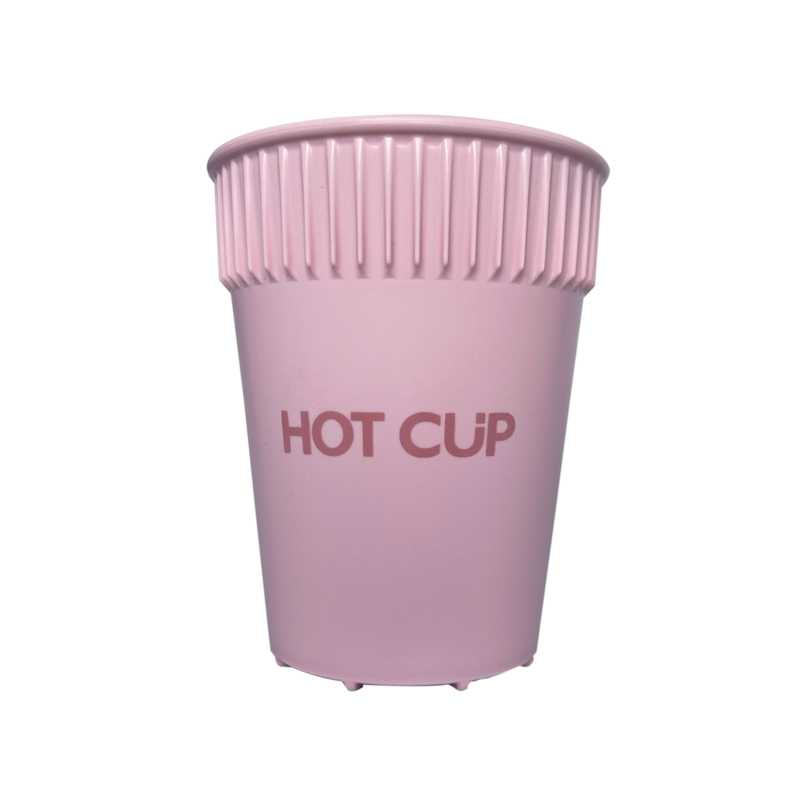 Kelímek 200 ml, PP, vratný, horké nápoje, hot cup růžový