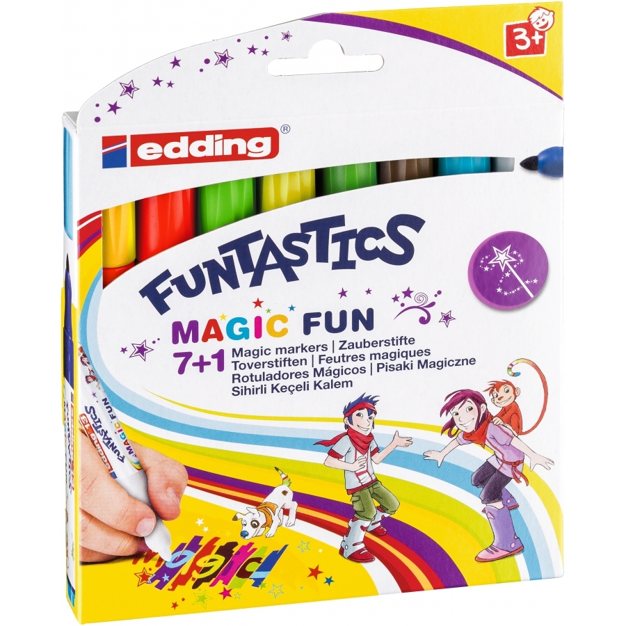 Dětské fixy Edding 13 Magic Fun, sada 8 barev