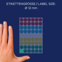 Etikety na ruční popis kolečko průměr 12 mm - různobarevné - 3088 5 (4)