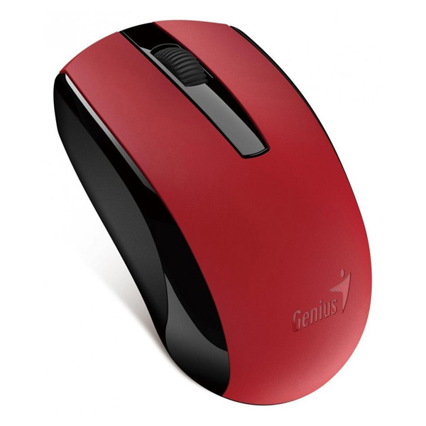 Myš Genius Eco-8100, 1600DPI, 2.4 [GHz], optická, 3tl., bezdrátová USB, červená