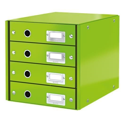 Archivační box zásuvkový Leitz Click & Store WOW, 4 zásuvky, zelený