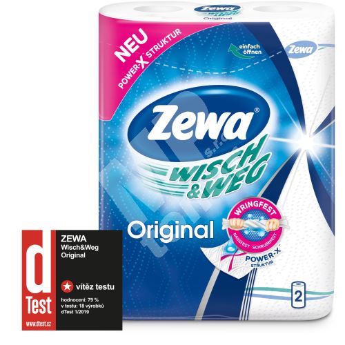 Zewa Wisch & Weg Original 2vrstvé papírové utěrky, 2 x 45 útržků 1