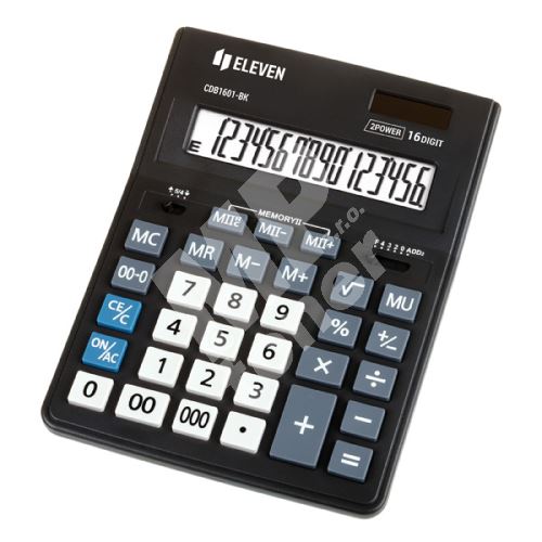 Kalkulačka Eleven CDB-1601-BK, černá, stolní, šestnáctimístná 1