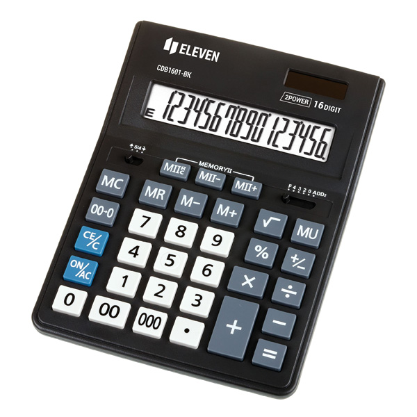 Kalkulačka Eleven CDB-1601-BK, černá, stolní, šestnáctimístná
