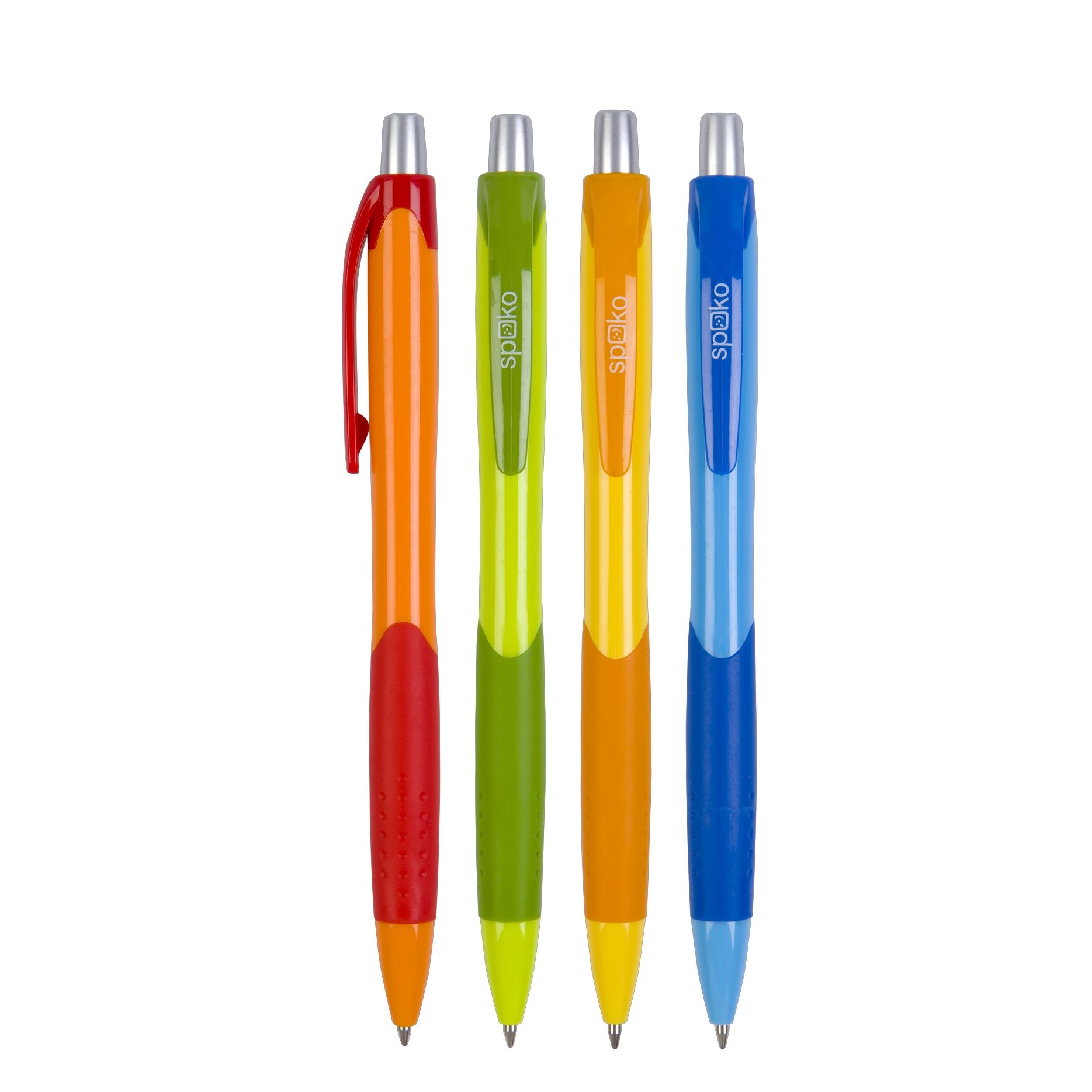 Kuličkové pero Spoko Fruity, modrá náplň, mix barev