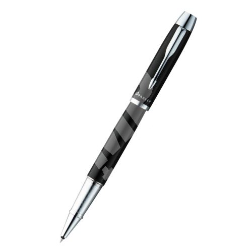 Kuličkové pero Art Crystella Lily Pen, černá s bílými krystaly Swarovski, 13cm 2