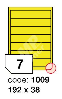 Samolepící etikety Rayfilm Office 192x38 mm 300 archů, matně žlutá, R0121.1009D 1