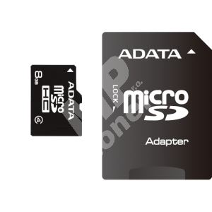 ADATA 8GB MicroSDHC Card with Adaptor Class 4 1