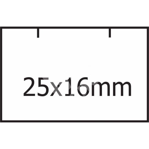 Cenové etikety 25 x 16 CONTACT žlutá, rovné, obdelník (40) 1