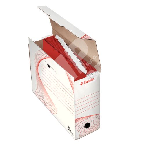 Archivační krabice na závěsné desky Standard, bílá, 117 mm, A4, recykl, Esselte 1