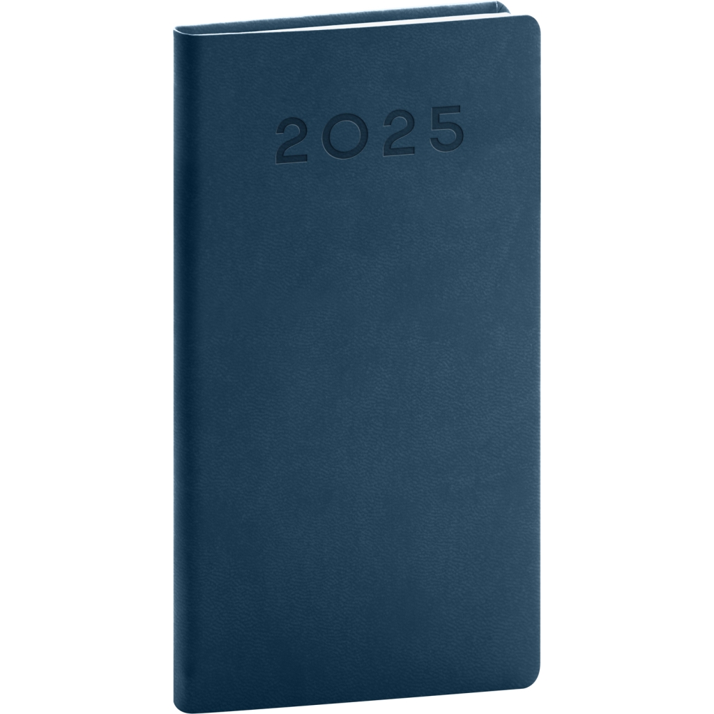 Kapesní diář Notique Aprint Neo 2025, modrý, 9 x 15,5 cm