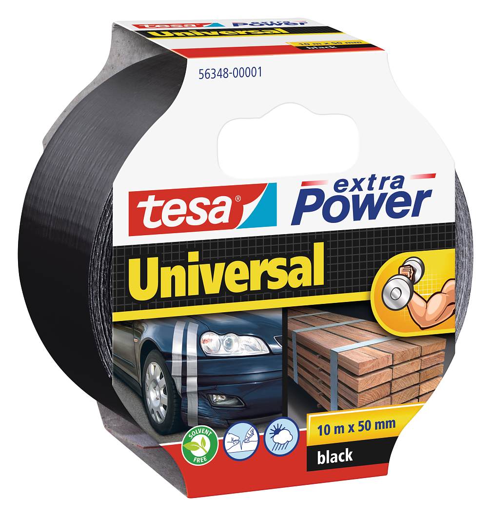 Textilní páska Tesa extra Power Universal, 50 mm x 10 m, černá