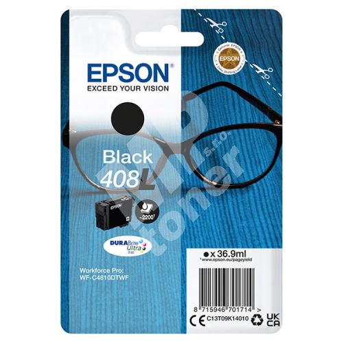 Cartridge Epson C13T09K14010, black, 408L, originál 1