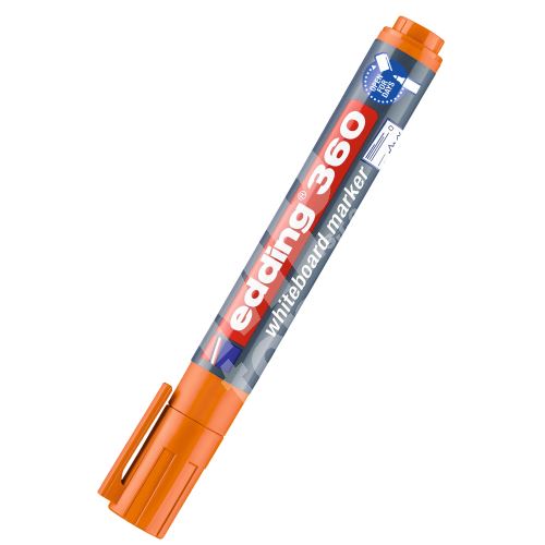 Popisovač Edding 360, oranžová, na bílé tabule 1