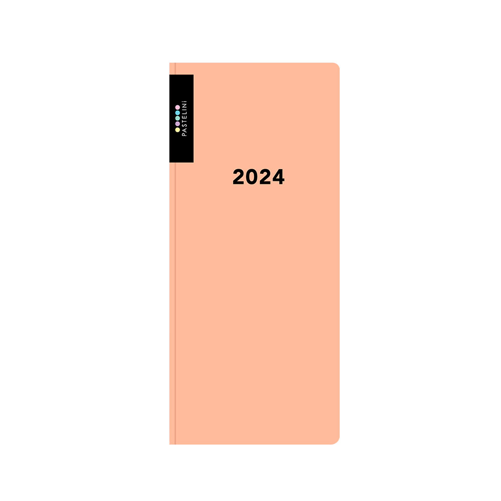 Diář PVC měsíční 2024 Pastelini, kapesní, meruňková