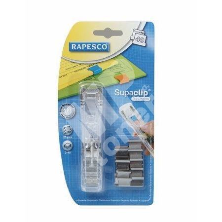 Zásobník na klipy Rapesco Supaclip, klipy z nerezové oceli 1