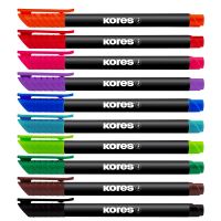 Popisovače Kores K-Marker Permanent, sada 6 barev, tenký hrot 2 (2)