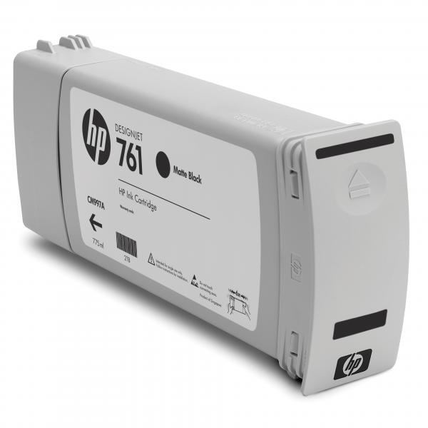 Inkoustová cartridge HP CM997A, DesignJet T7100, No. 761, matte black, originál