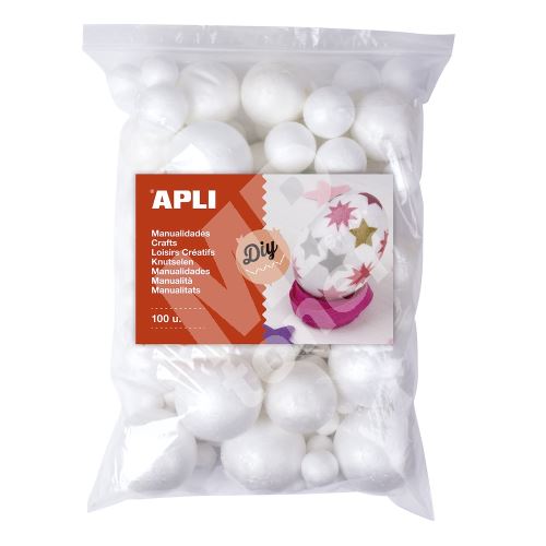 Polystyrenové koule Apli, Jumbo pack, mix velikostí 1