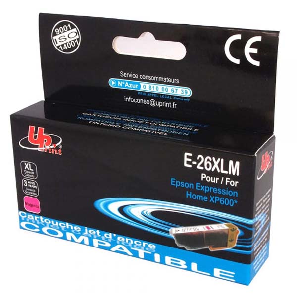 Kompatibilní cartridge Epson C13T26334010, XP-800, XP-700, XP-600, magenta, 26XL, UPrint