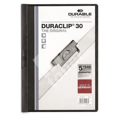 Desky s rychlovazačem DURACLIP® 30, černá, s klipem, A4, DURABLE 1