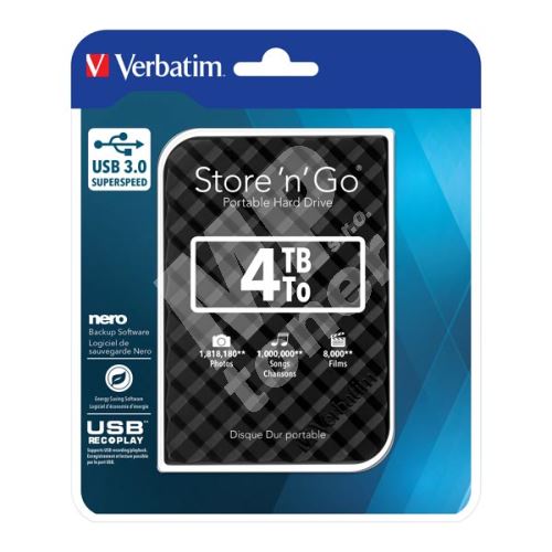 Verbatim 2TB Store n Go, Externí HDD 2,5" USB 3.0, černý 1