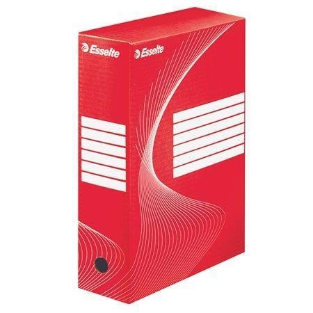 Archivační krabice Esselte 100mm, A4, karton, červená