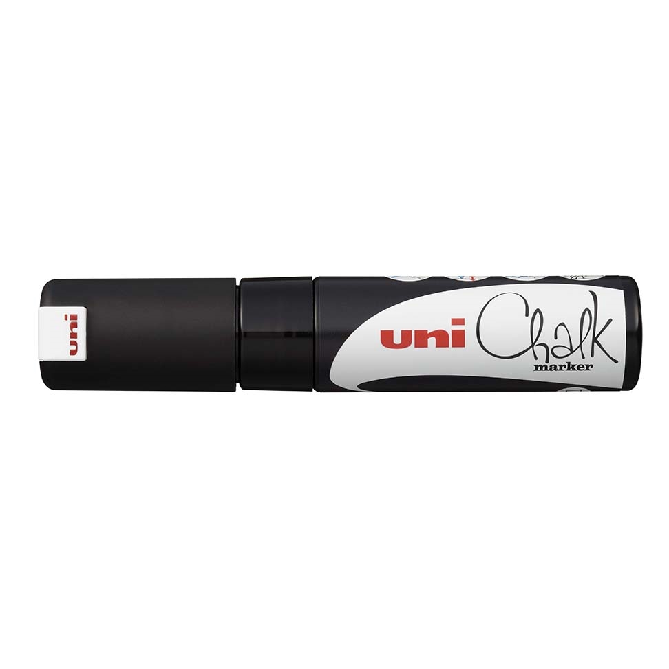 Křídový popisovač Uni Chalk Marker PWE-8K, 8 mm, černý