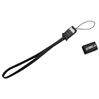 USB kabel (2.0), A-micro, M/M, 0.3m, Logo, poutko na mobil