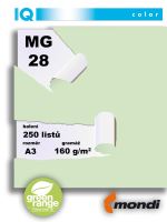 Barevný papír IQ MG 28 A3 160g pastelová středně zelená 1bal/250ks 2 (1)