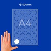 Kulaté etikety průměr 40 mm, 10 listů A4 L3415-10 4 (4)