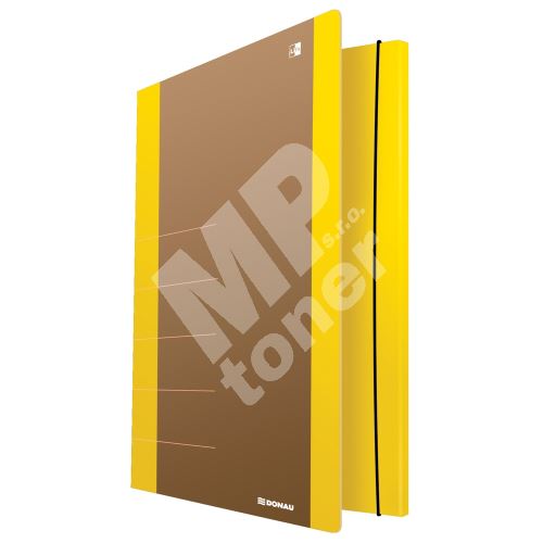 Donau Life spisové desky s gumičkou A4, karton, neonově žluté 1