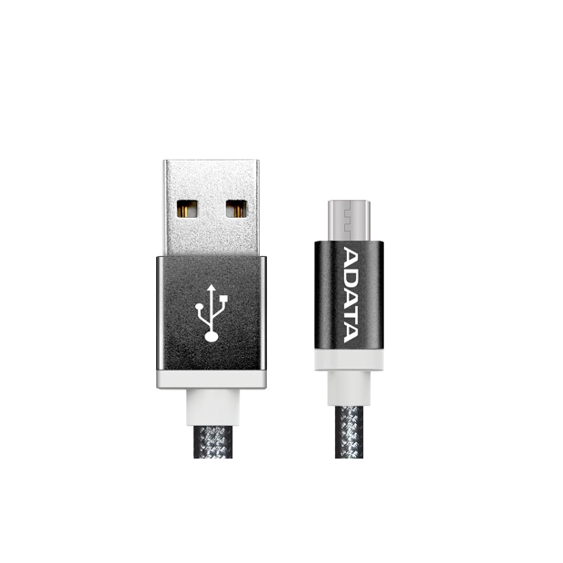 Pletený kabel ADATA Micro USB, 1m, černý