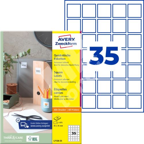 Etikety na QR kódy 35 x 35 mm, 25 listů A4 L7120-25 1