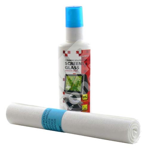 Čisticí sada na obrazovky, rozprašovač 50ml, 10+2 ubrousky, L 1