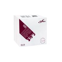 Papírové ubrousky INFIBRA New Soft-Touch 2vrstvy 33x33cm, bílá, 100ks
