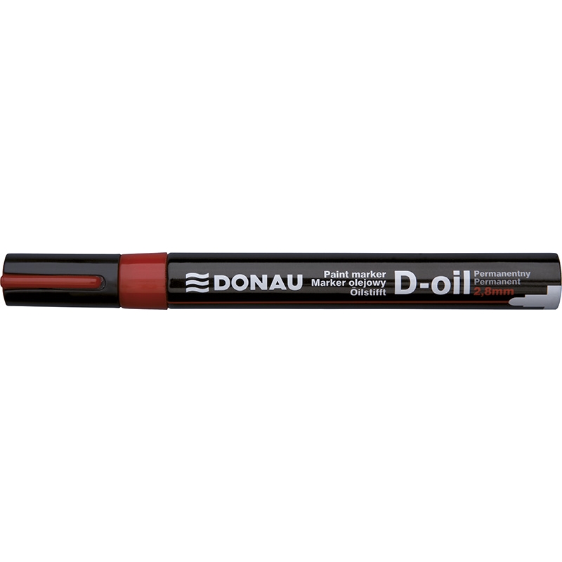 Lakový popisovač Donau D-oil, 2,8 mm, červený