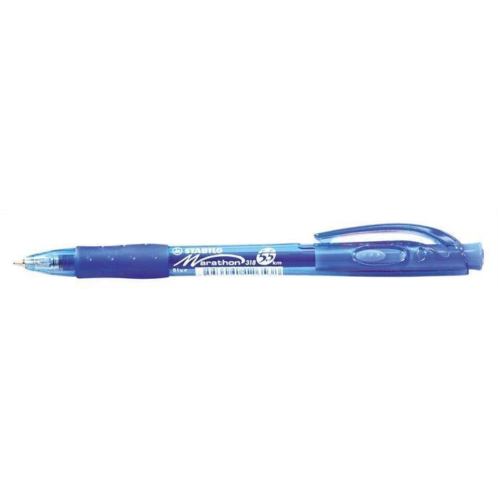 Kuličkové pero Stabilo Marathon, 0,4mm, stiskací mechanismus, modré