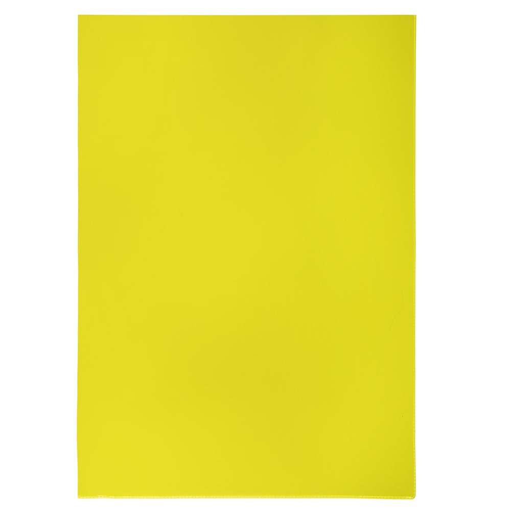 Průhledný obal A4 "L" PVC 140mic., žlutá, 10ks (2-026Y)