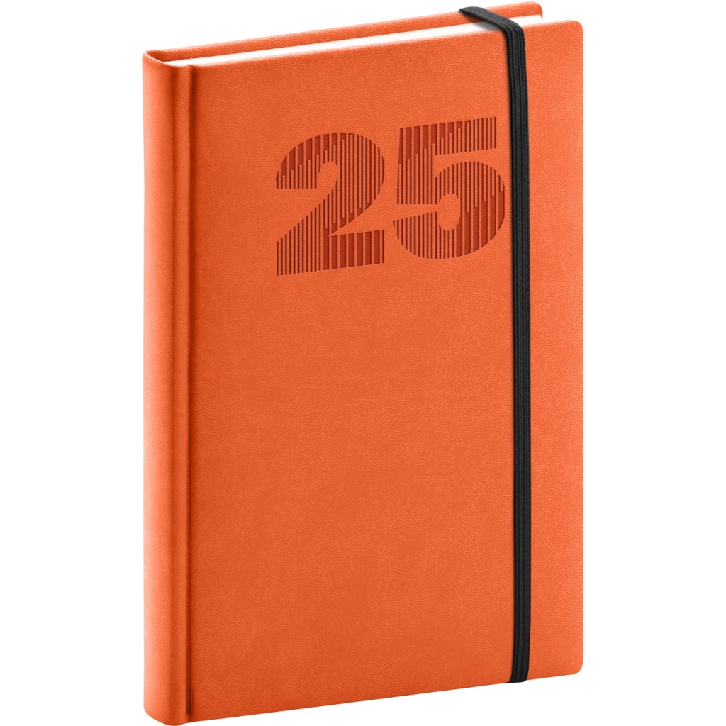 Denní diář Notique Vivella Top 2025, oranžový, 15 x 21 cm