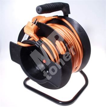PremiumCord Prodlužovací kabel 230V 25m buben, průřez vodiče 3x1,5mm2, 1x zásuvka 1
