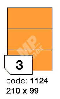 Samolepící etikety Rayfilm Office 210x99 mm 300 archů, fluo oranžová, R0133.1124D 1