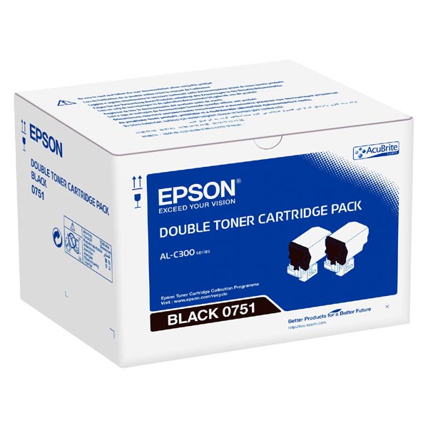Toner Epson C13S050751, WorkForce AL-C300, black, twin pack, originál